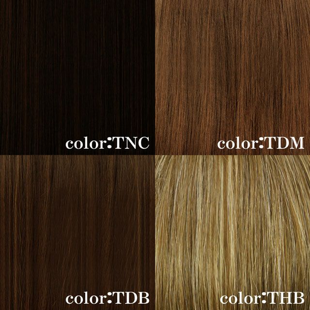 オールウィッグ【クラシカルボブ】 品番A-664耐熱 カラーチャート TNC：耐熱ナチュラルカラー TDB：耐熱ダークブラウン TDM：耐熱デイリーマロン THB：耐熱ハニーブロンズ