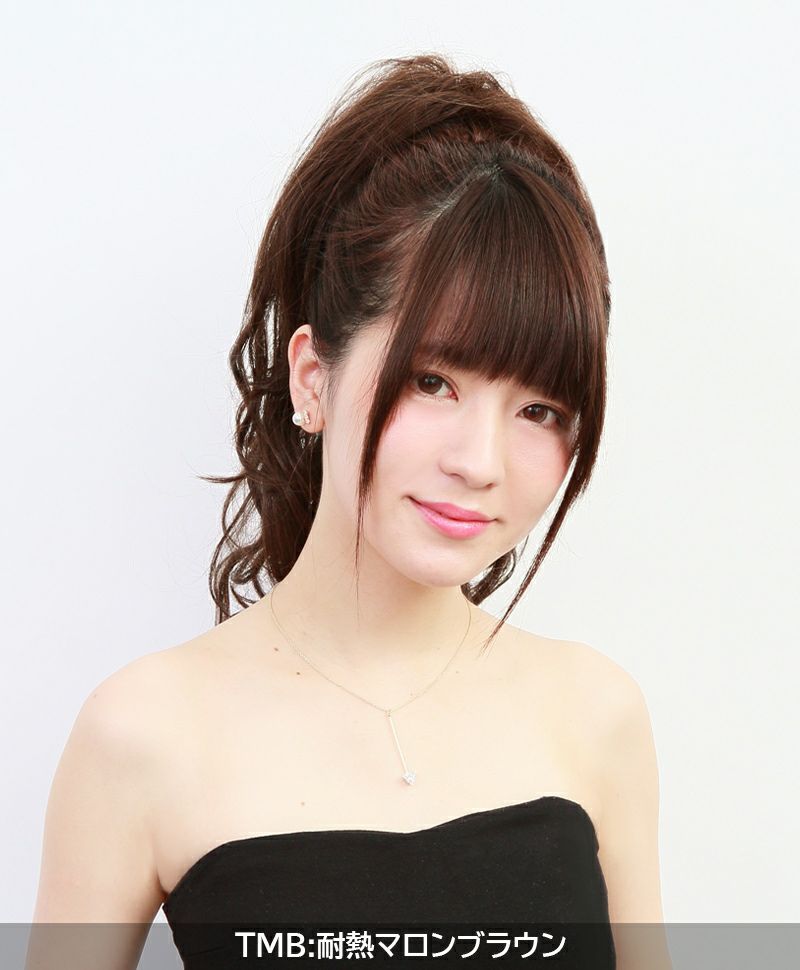 ストレッチウィッグ【Jカール】AC-77耐熱 着用イメージ10 カラー TMB：耐熱マロンブラウン 