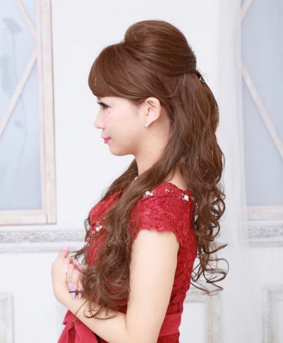 ★数量限定★ハーフキャップ【姫盛りロングカール】J-808再販