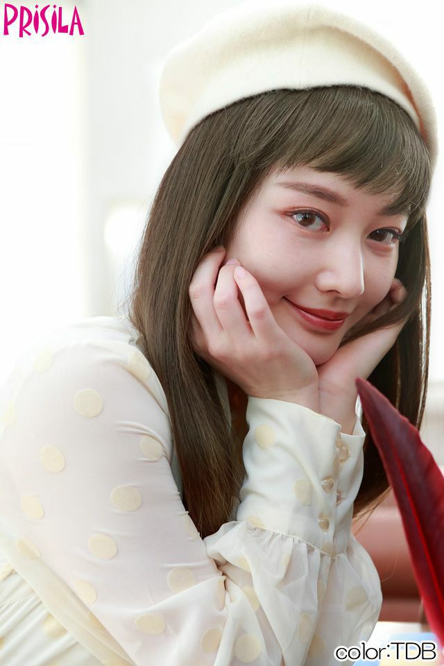 ふんわり総手植え前髪ウィッグ【フルバング】FX-100 着用イメージ　TDB：耐熱ダークブラウン