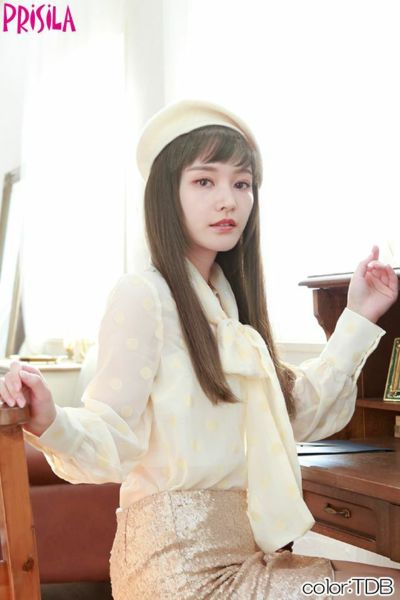 ふんわり総手植え前髪ウィッグ【フルバング】FX-100 着用イメージ　TDB：耐熱ダークブラウン