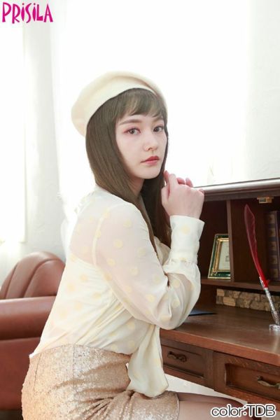 ふんわり総手植え前髪ウィッグ【フルバング】FX-100 着用イメージ　TDB：耐熱ダークブラウン