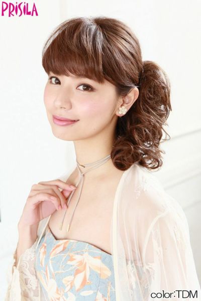 ふんわり総手植え前髪ウィッグ【フルバング】FX-100 着用イメージ　TDM:耐熱デイリーマロン