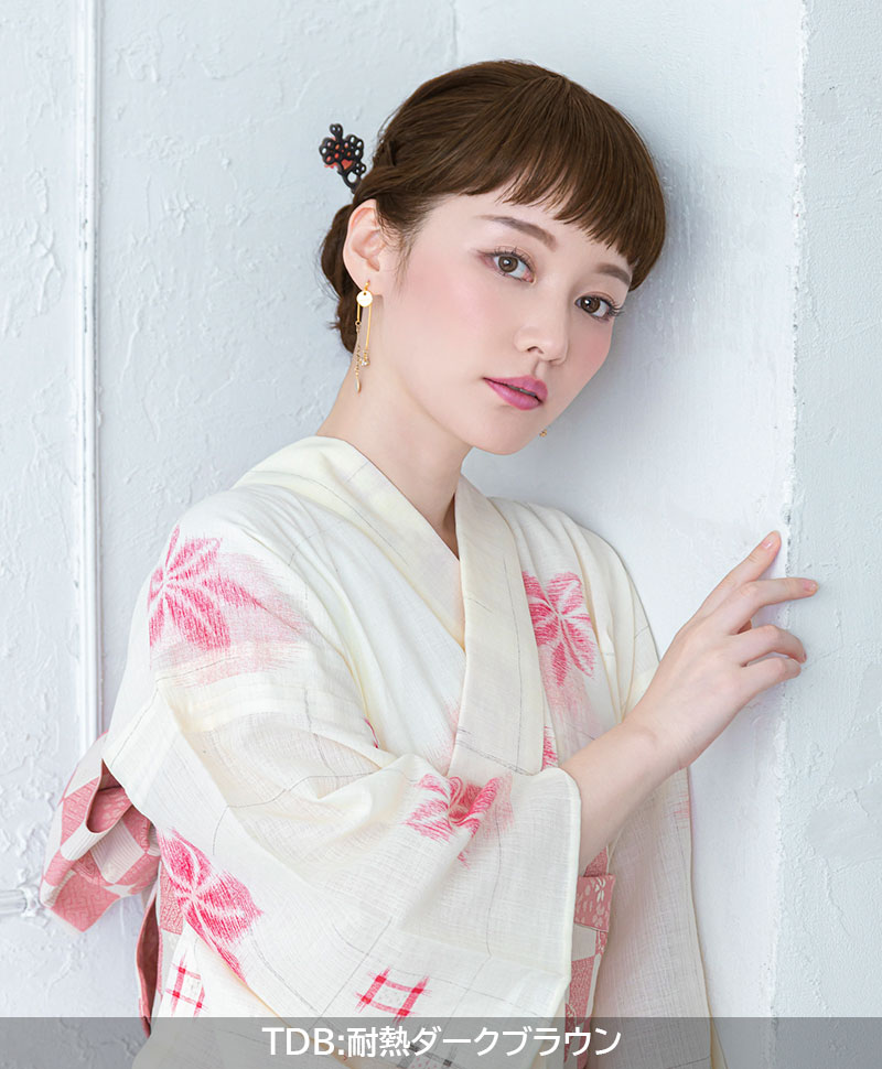 ふんわり総手植え前髪ウィッグ【フルバング】FX-100 着用イメージ　TDM:耐熱デイリーマロン