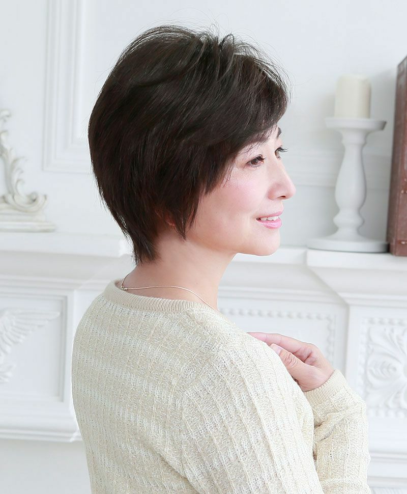 フリンジ美人ウィッグRenaちゃん。部分ウィッグ、つむじ隠し
