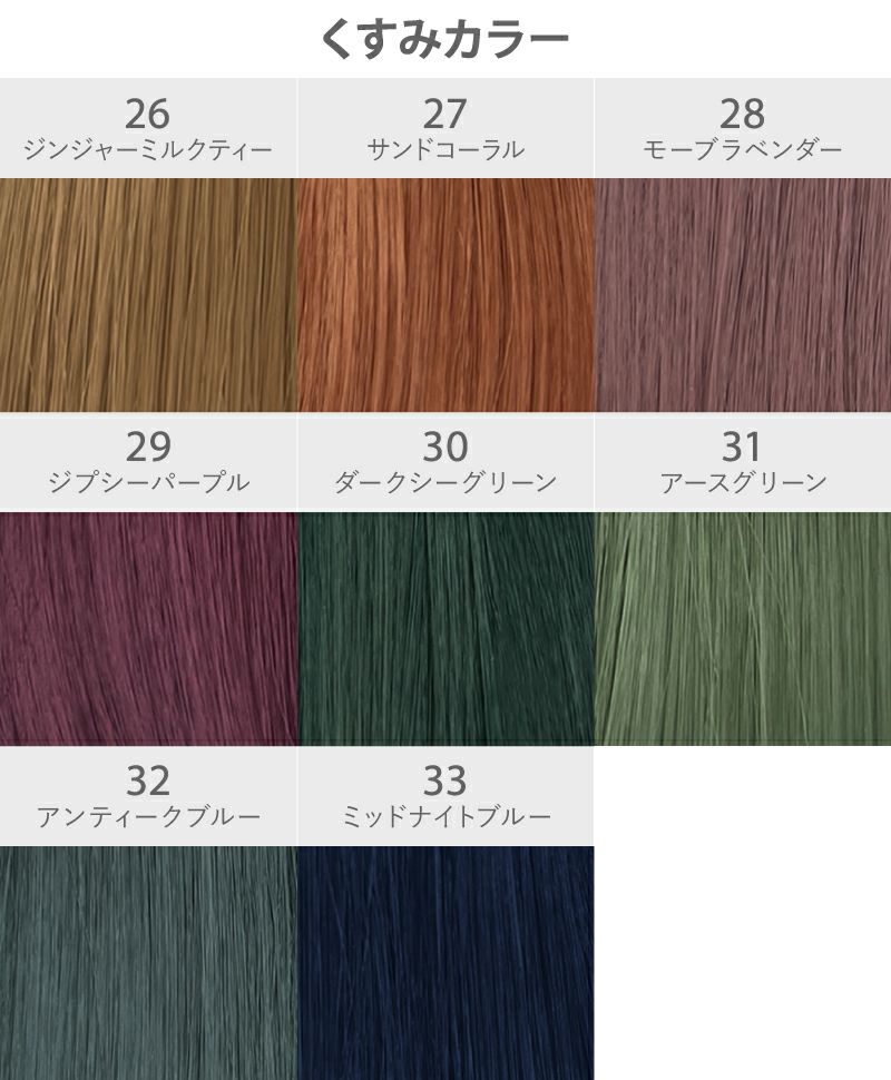 パーツウィッグ カラーエクステンション【10秒カラーメッシュ】　EX-100　カラーチャート gradation 24:グラデブルー  25:グラデピンク