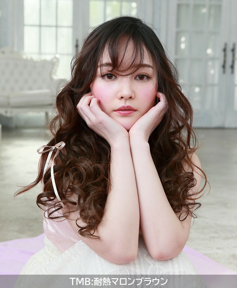 【セルフでできる】めちゃ楽エクステ【乙女巻き】TX-28 着用イメージ9 カラー TMB：耐熱マロンブラウン