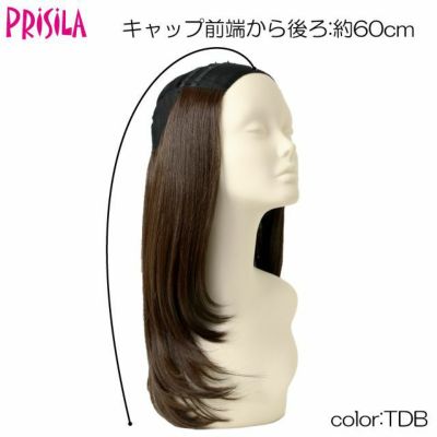 アンダー帽子ウィッグ【ミディアムストレート】 品番BO-22耐熱 商品スペック サイズ キャップ前端から後ろ約60cm