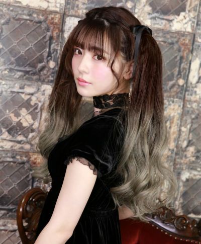 グラデーションテールウィッグ【グラデカールポニー】CTL-10-BR耐熱ブラウン　CTOG：耐熱オリーブグレー