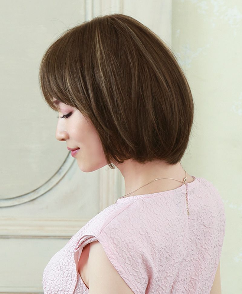 ミセスBEAUTE総手植えオールウィッグ(人毛ミックス)【エアリーラウンド 