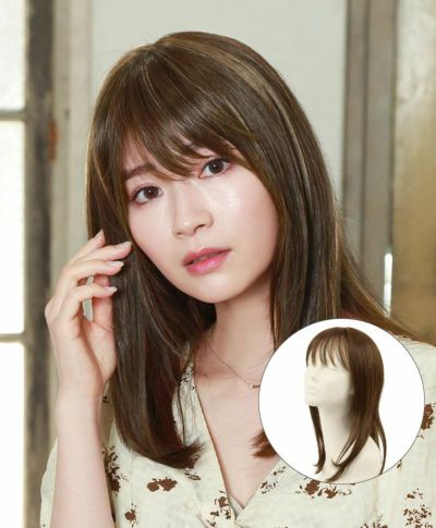 ミセスBEAUTE総手植え六分ウィッグ(人毛ミックス)【ストレートロング】BRB-101