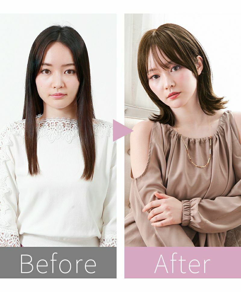 帽子ウィッグ（リラックス）【外ハネボブ】 品番BO-04耐熱　キャップサイズ比較表