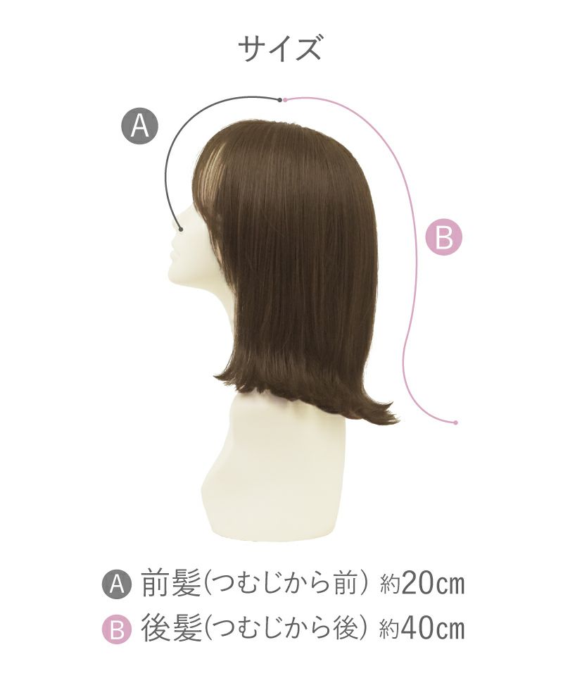 帽子ウィッグ（リラックス）【外ハネボブ】 品番BO-04耐熱 商品スペック