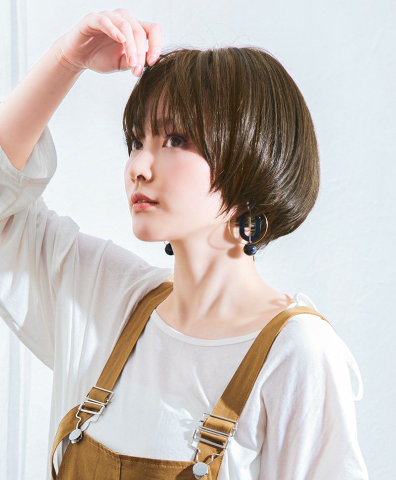 帽子ウィッグ（リラックス）【ラウンドマッシュ】 品番BO-05耐熱 カラーTCK 耐熱ショコラブラック2