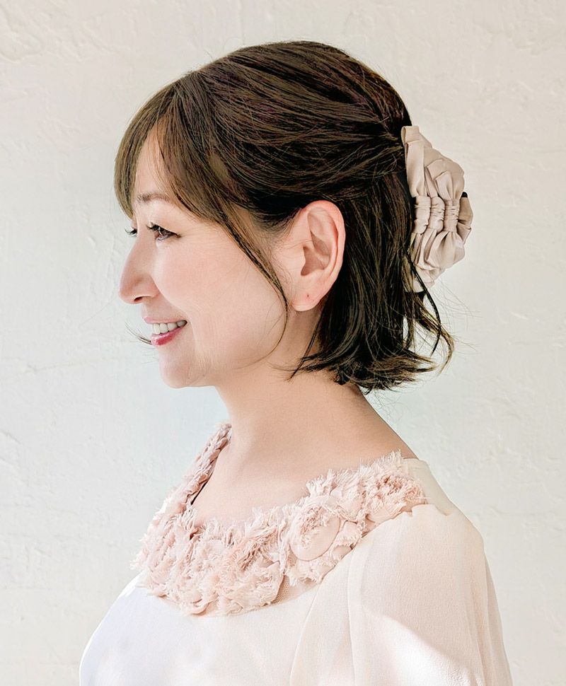 帽子ウィッグ（フィット）【波ウェーブボブ】 品番BO-15 耐熱 カラー  TDB:耐熱ダークブラウン