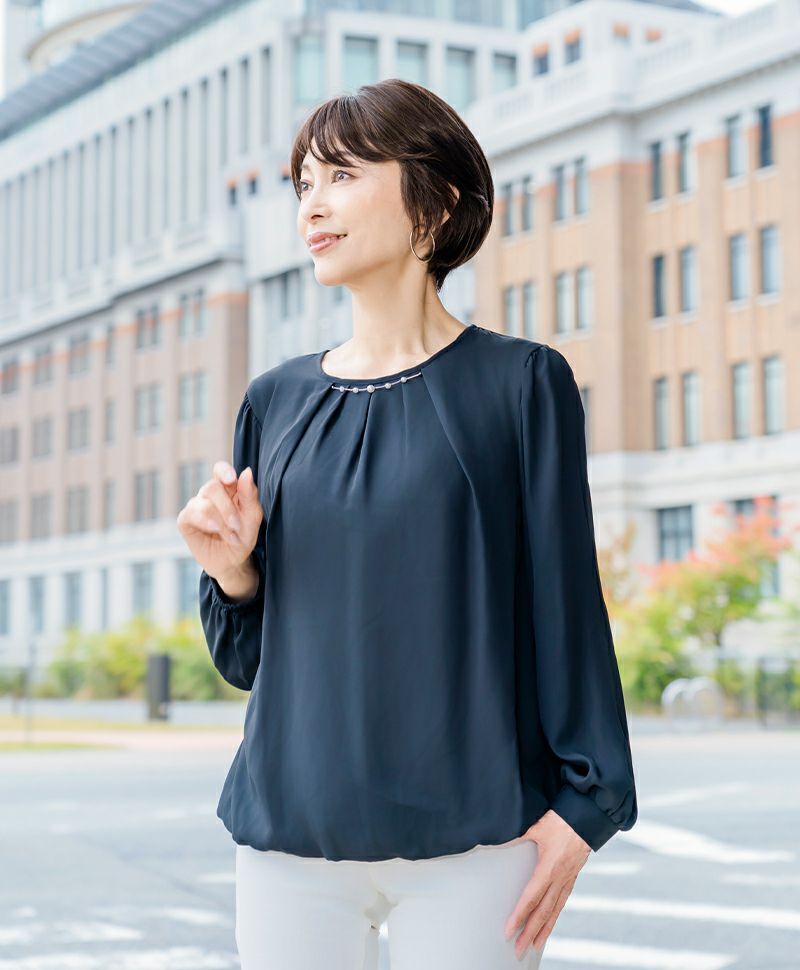 【公式サイト限定】PRISILA Limi手植えオールウィッグ(人毛ミックス)【アプリコットショート】品番/LA-002　カラー/ZHM:人毛ミックスハイメッシュ　着用イメージ19
