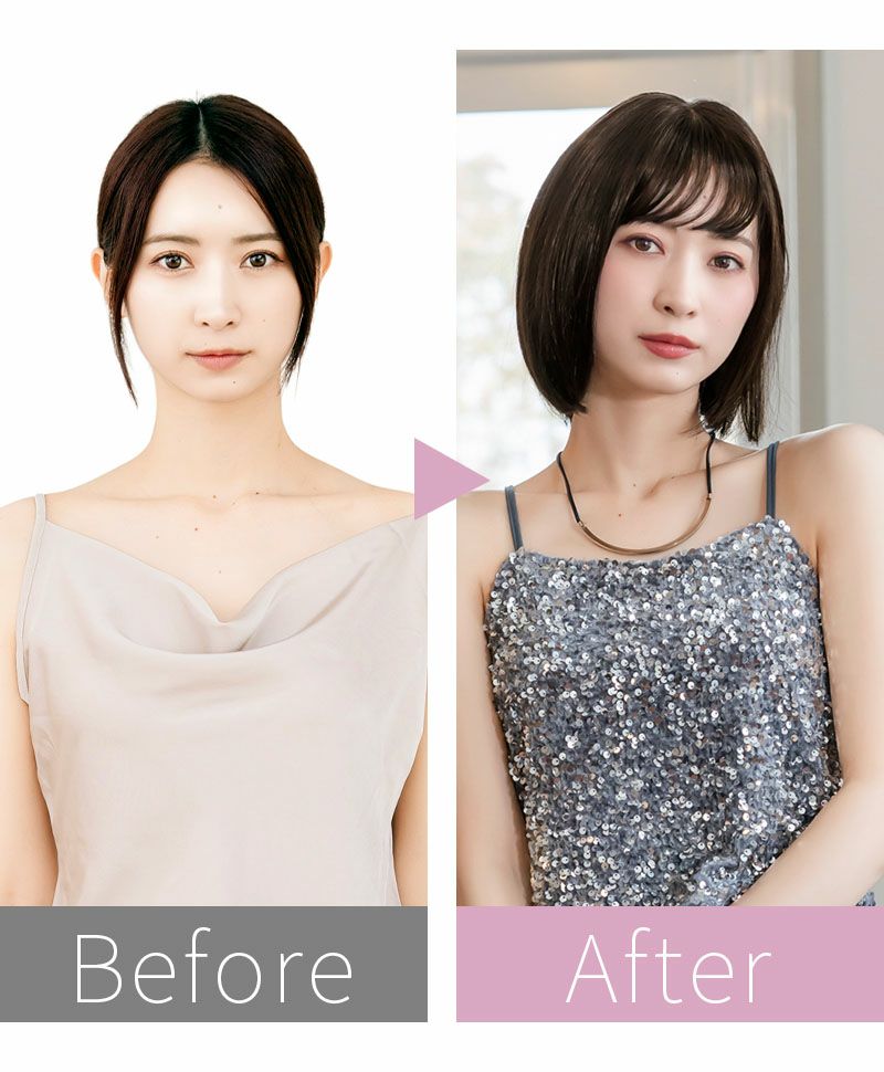 SサイズとMサイズが発売中！Sサイズは子供にも医療にもおススメ！　【公式サイト限定】PRISILA Limi手植えオールウィッグ(人毛ミックス)