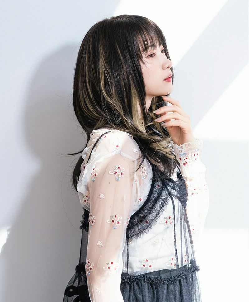 ★プリシラ公式限定★　自然でバレないウィッグがいい　LA-006　フルールストレートロング　ZIGD:人毛ミックスインナーゴールド