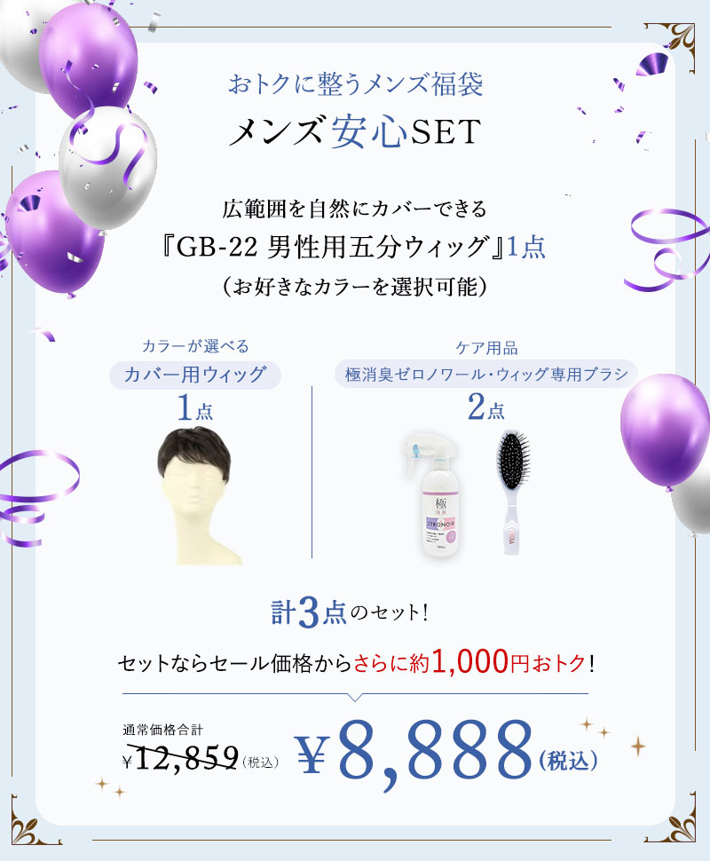 【数量限定！公式サイト限定セット】PRISILA創業33周年記念セット(冬Ver.)【オールウィッグA-704＆ケア用品】SET-03