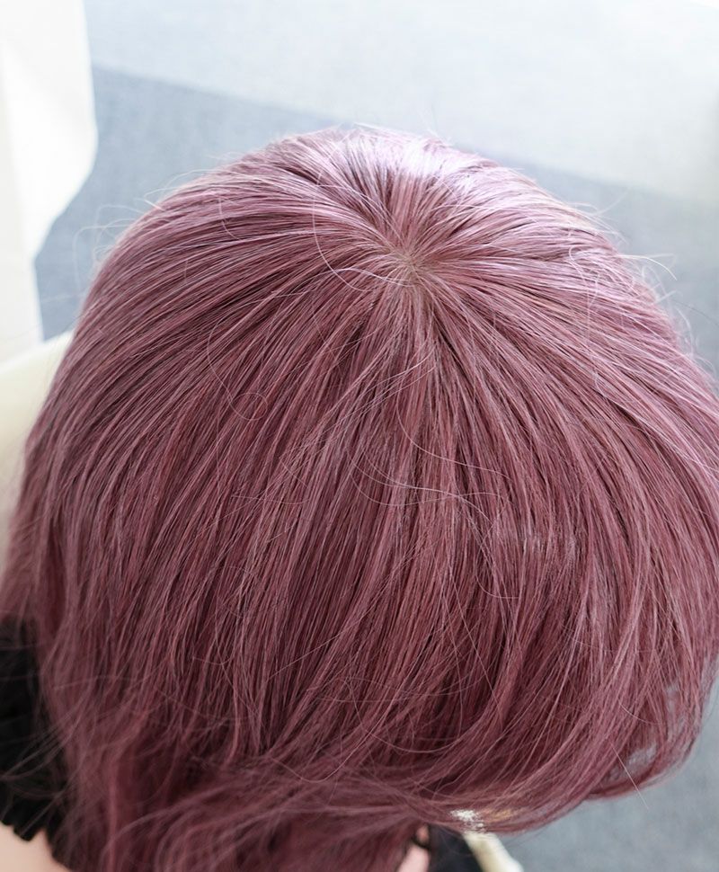 【数量限定につき在庫限り】カラーウィッグ【ピュアストレート】CTA-683-TDP　イメージ　つむじ