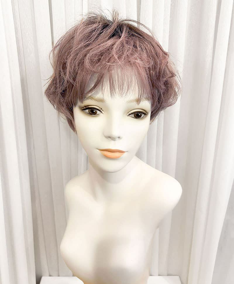 【WEB限定一点もの】マシンメイドグラデーションオールウィッグ【ショート】UMEDA-917-CTGL耐熱グレーラベンダー【梅田サロンカットウィッグ】