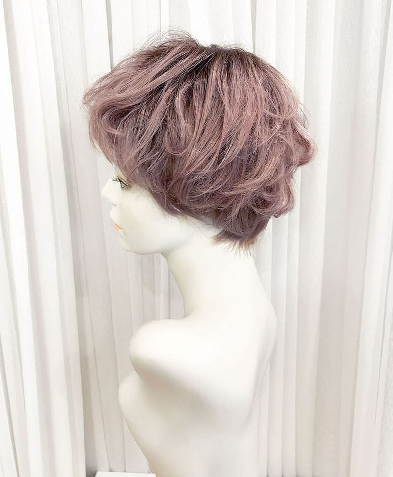 【WEB限定一点もの】マシンメイドグラデーションオールウィッグ【ショート】UMEDA-917-CTGL耐熱グレーラベンダー【梅田サロンカットウィッグ】