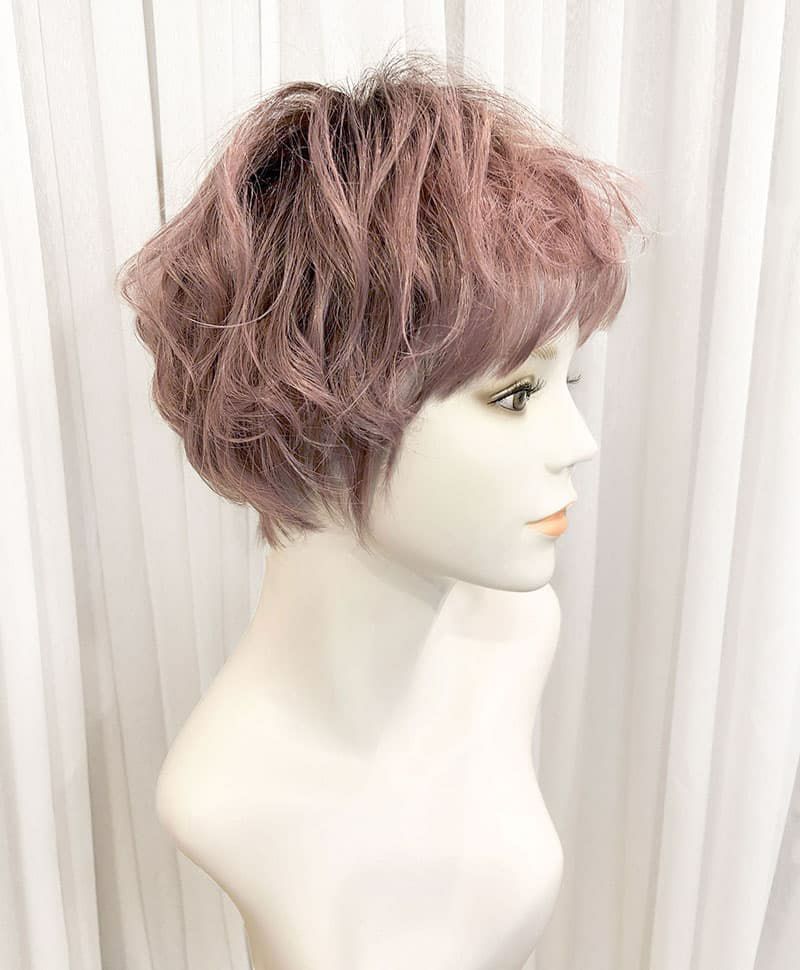 【WEB限定一点もの】マシンメイドグラデーションオールウィッグ【ショート】UMEDA-917-CTGL耐熱グレーラベンダー【梅田サロンカットウィッグ】