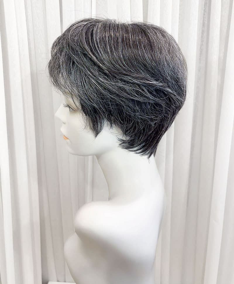  【WEBスペシャル限定一点もの】帽子タイプのオールウィッグ【ショート】UMEDA-921-TDGH耐熱ダークグレイヘア【梅田サロンカットウィッグ】