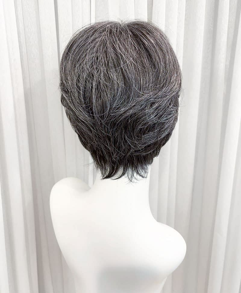  【WEBスペシャル限定一点もの】帽子タイプのオールウィッグ【ショート】UMEDA-921-TDGH耐熱ダークグレイヘア【梅田サロンカットウィッグ】