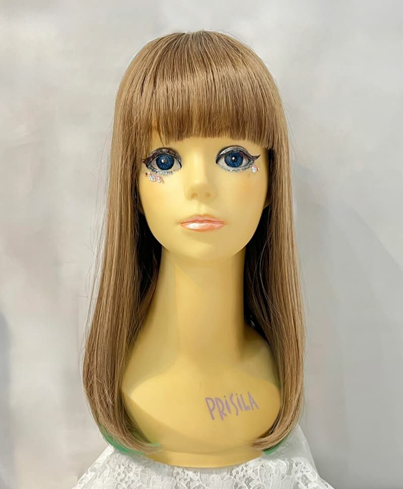 【WEB限定一点もの】【原宿店カットウィッグ】マシンメイドグラデーションオールウィッグ【ミディアム】PRIHARA-003-CTSBR(カスタムアレンジ)