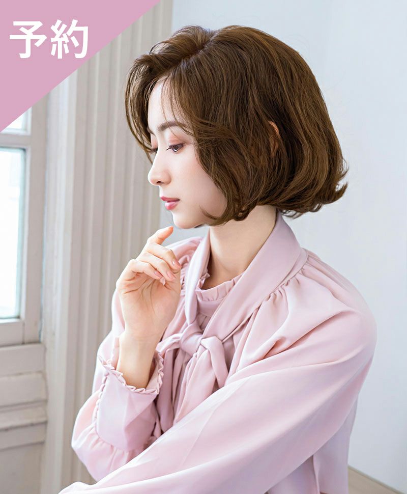 【予約商品】PRISILA Limi手植えオールウィッグ(人毛ミックス)【ミレーヌウェーブボブ】LA-008